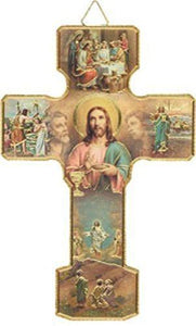 MYSTERIES OF THE LIGHT Crucifix Cross Wall Hanging Religious Ornament Catholic-OsirisTradingUK