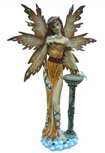 Large Fairy and Dove Companion Sculpture Statue Mythical Creatures Figure Gift