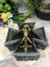 Laden Sie das Bild in den Galerie-Viewer, Dark Gothic Fallen Angel of Death Cross Trinket Box Mythical Occult Grim Reaper-OsirisTradingUK
