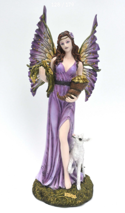 Large Fairy and Lamb Sculpture Statue Mythical Creatures Fairies Figure Gift-OsirisTradingUK