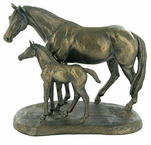 Harriet Glen Mare and Foal Cold Cast Bronze Sculpture [Kitchen & Home]-OsirisTradingUK