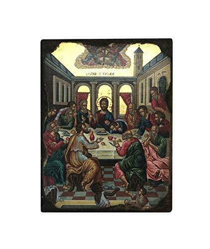 The Last Supper Jesus Christ Hanging Icon Style Religious Wall Plaque Decor-OsirisTradingUK