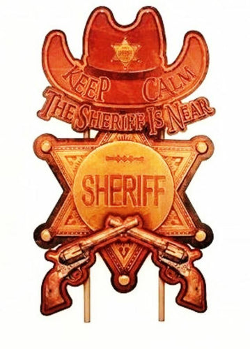 Vintage 3D Western Metal Logo Sign Sheriff Cowboy Man Cave Wall Plaque-OsirisTradingUK