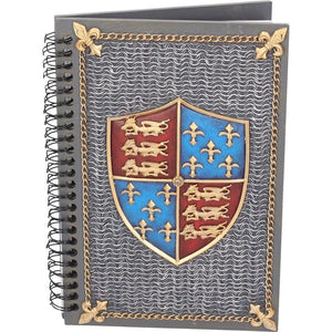 Medieval Henry IV Golden Dragons Fleur De Lys Embossed Journal Book of Shadow-OsirisTradingUK