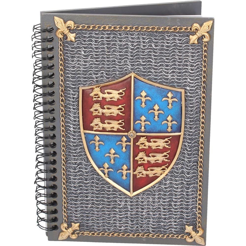 Medieval Henry IV Golden Dragons Fleur De Lys Embossed Journal Book of Shadow-OsirisTradingUK