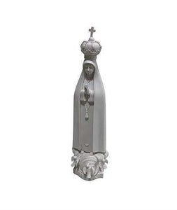 Blessed Virgin Mary Our Lady of Fatima White Statue Figurine