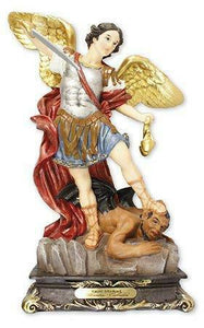 Saint Michael Resin Figurine Statue Sculpture Religious Statuette Gift