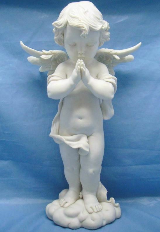 Guardian Angel Figurine Praying Cherub Statue Ornament Sculpture Gift