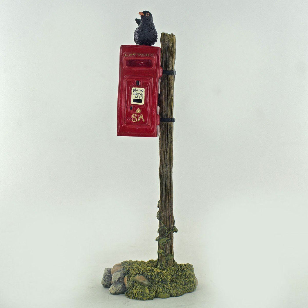 Collectable Bowbrook Blackbird & Letterbox Bird Ornament Figurine Sculpture