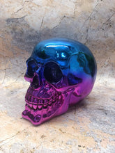 Load image into Gallery viewer, Purple and Blue Skull Ornament Figure Skulls Collection Sculpture Gothic Decor-OsirisTradingUK
