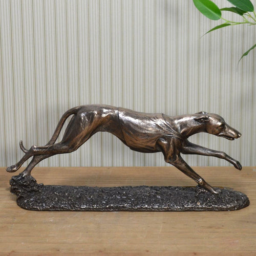 Bronze Effect Greyhound Sculpture Dog Statue Ornament Figure Gift-OsirisTradingUK