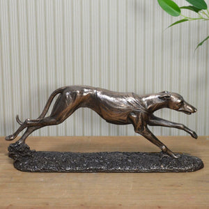 Bronze Effect Greyhound Sculpture Dog Statue Ornament Figure Gift-OsirisTradingUK