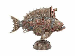 Collectable Steampunk Piranha Submarin Sculpture Statue Ornament Home Decoration