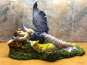 Fairy and Fox Companion Sculpture Fantasy Statue Mythical Creatures Figure Gift-OsirisTradingUK