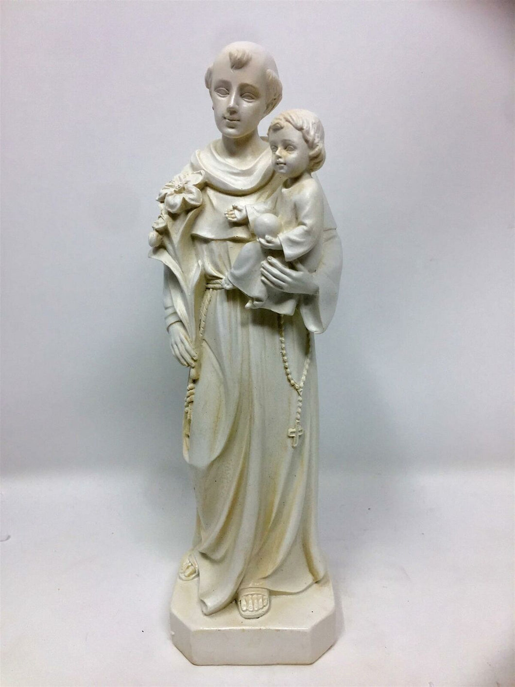 St Anthony with Baby Jesus Statue Religious Ornament Sculpture Catholic Figure