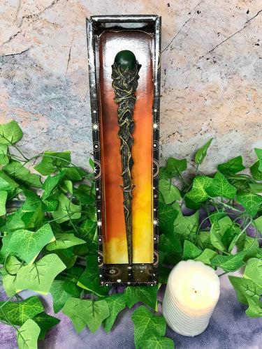 Witches Wizards Cosplay Magic Wand Sorcery Prop Accessory Green Orb-OsirisTradingUK