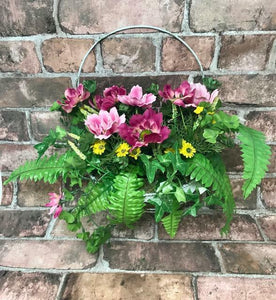 Artificial Flowers Hanging Basket Garden Decoration Outdoor Flower Arrangement-OsirisTradingUK