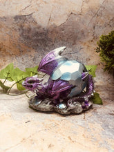 Load image into Gallery viewer, Purple Dragon Hatchling Figurine Fantasy Art Collection Mythical Sculpture

