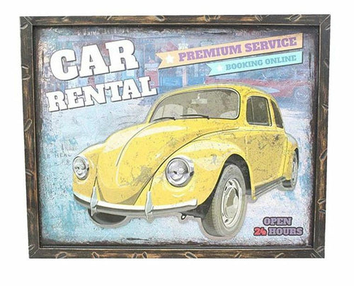 Vintage Metal 3D Logo Sign Car Rental Man Cave Wall Plaque Decoration Gift-OsirisTradingUK