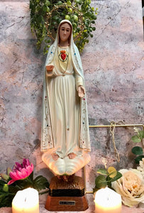 Large Sculpture Blessed Sacred Heart of Mary Statue Ornament Figurine