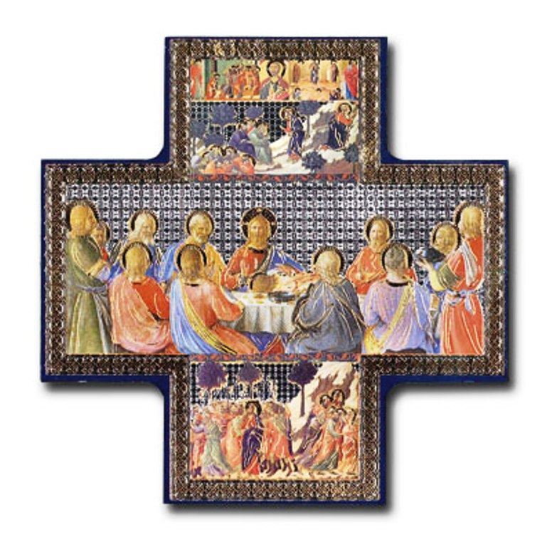 Last Supper Cross Shaped Picture Hanging Icon Style 6