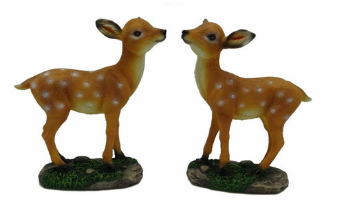 Pair of Cute Baby Deer Decoration Figurine Fawn Ornament Animal Sculptures Gifts-OsirisTradingUK