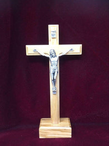 Olive Wood Crucifix Resin Corpus Christi Jesus Christ Cross Religious Ornament-OsirisTradingUK