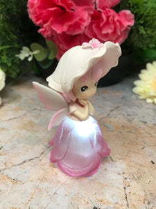 Adorable Angel Baby Girl with Led Light Pink Figurine Fantasy Fairy Collection-OsirisTradingUK