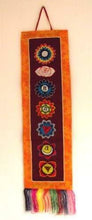 Load image into Gallery viewer, Tibetan Chakra Embroidered Banner Wall Hanging Altar Meditation Feng Shui
