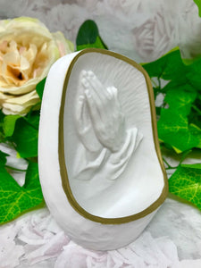 Praying Hands Water Font Wall Plaque Statue Religious Ornament Figurine for Home-OsirisTradingUK