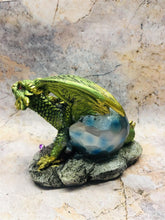 Charger l&#39;image dans la galerie, Green Dragon Hatchling Figurine Fantasy Art Collection Mythical Sculpture-OsirisTradingUK
