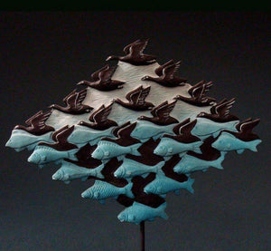 Escher Air and Water Resin Figurine Museum Reproduction Sculpture Collector Gift