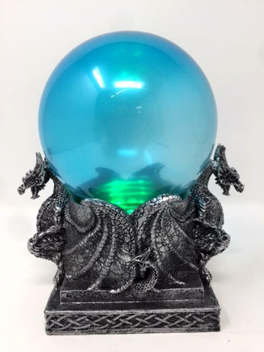 Dragon Orb Guardians with LED Light Fantasy Sculpture Mythical Ornament Dragons-OsirisTradingUK