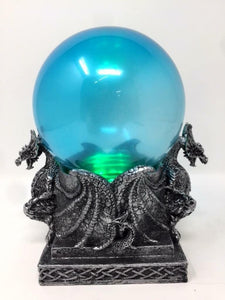 Dragon Orb Guardians with LED Light Fantasy Sculpture Mythical Ornament Dragons
