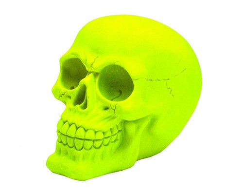 Novelty Neon Light Green Skull Ornament Figure Skulls Collection Sculpture-OsirisTradingUK