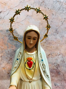 Large Sculpture Blessed Sacred Heart of Mary Statue Ornament Figurine