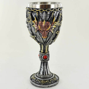 Dragon Sword Goblet Chalice Drinking Cup Mystical Magical Gift Ornament