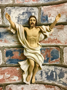 Risen Jesus Christ Resin Plaque Religious Wall Ornament Easter for Home-OsirisTradingUK