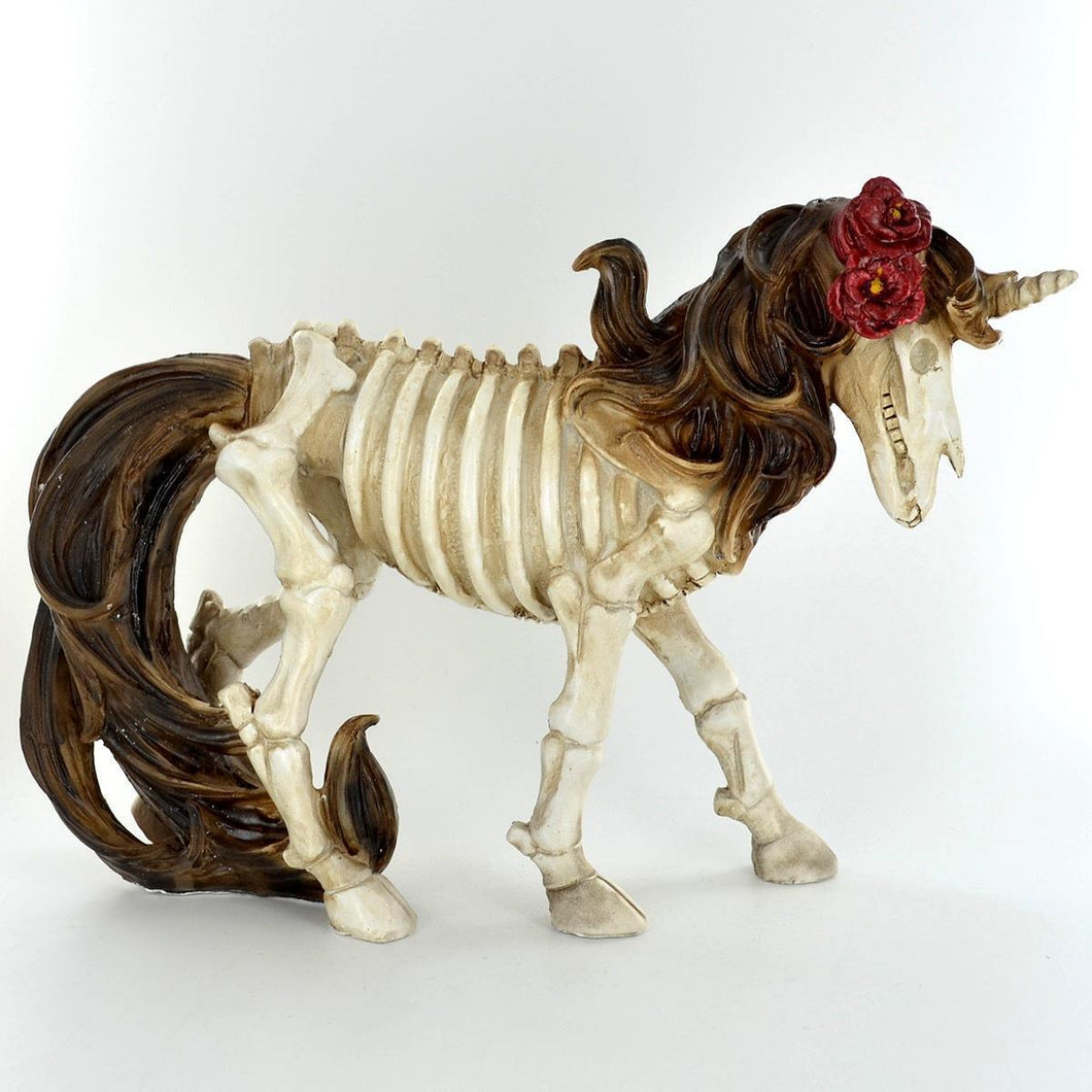 Day of the Dead Skeleton Unicorn Sculpture Home Decor Halloween Decoration-OsirisTradingUK