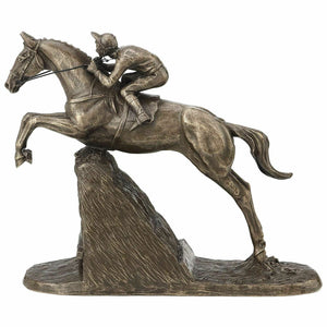 Steeple Chaser Harriet Glen Pferdeskulptur, Statue, Ornament in Bronze-Optik