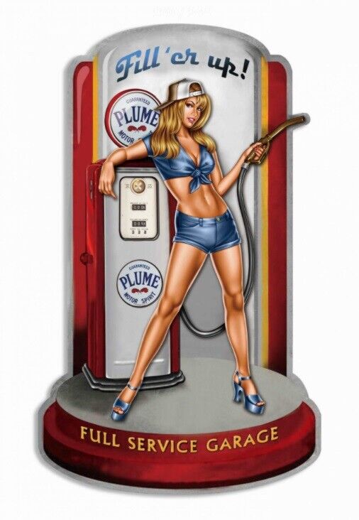 Pin Up Girls Retro Lady Vintage Style Metal Sign Plaque Man Cave Shed Bar Pub