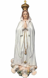 Large Wall Plaque Blessed Virgin Mary Our Lady of Fatima Statue Ornament Decor