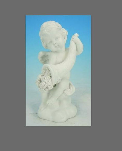 Guardian Angel Figurine Cherub Holding Flowers Statue Ornament Sculpture-Collectables:Fantasy, Myth & Magic:Mythical Creatures:Angels-OsirisTradingUK