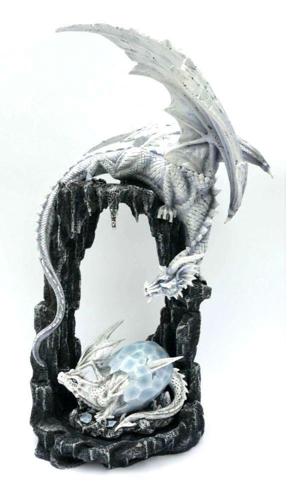 Large Sculpture Wise Dragon Guardian Statue Fantasy Art Gothic Dragons Nest-OsirisTradingUK