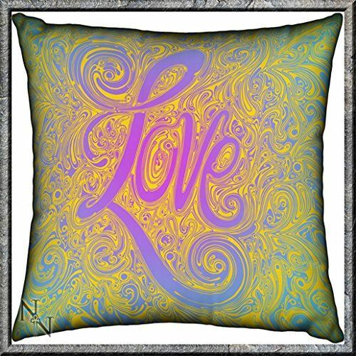 Love Tie Dye Cushion 60's Style Nemesis Now-OsirisTradingUK