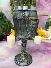 Load image into Gallery viewer, Knight Helmet Goblet Templar Chalice Crusader Gothic Decor Medieval Style
