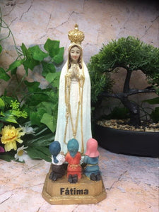 Blessed Virgin Mary Our Lady of Fatima with Children Statue Ornament Figurine