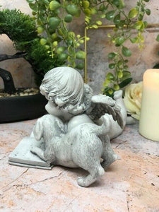 Guardian Angel Grave Ornament Figurine Cherub Statue Gift Sculpture