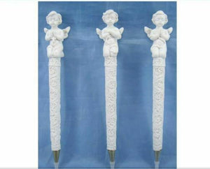 Set of Three Guardian Angel Figurine Cherub Pens Statue Ornament Sculpture Gift
