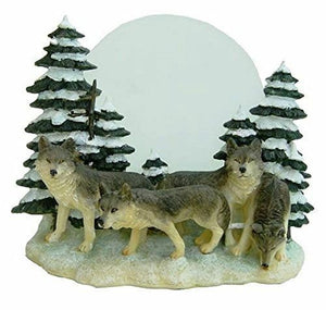 Novelty Wandering Wolf Pack Candle Holder Ornament Statue Sculpture Figure Gift